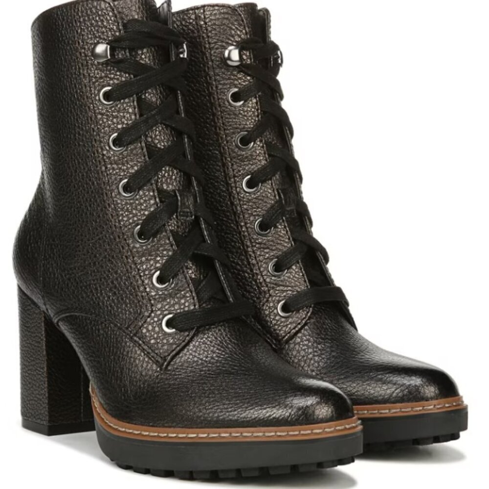 Naturalizer Callie in Bronze Leather Boots (WIDE)
